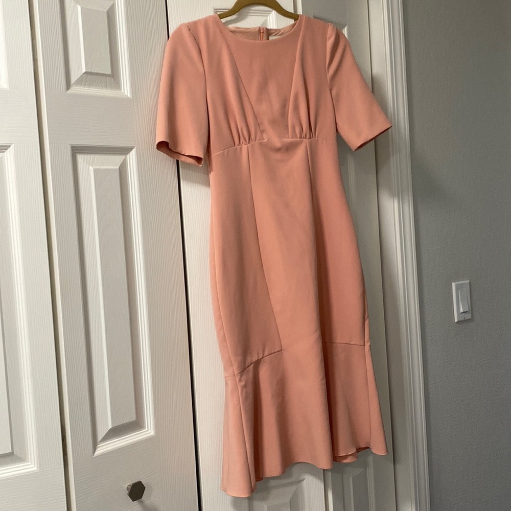 Land’s End Fitted Sheath Dress Peplum Sz 4